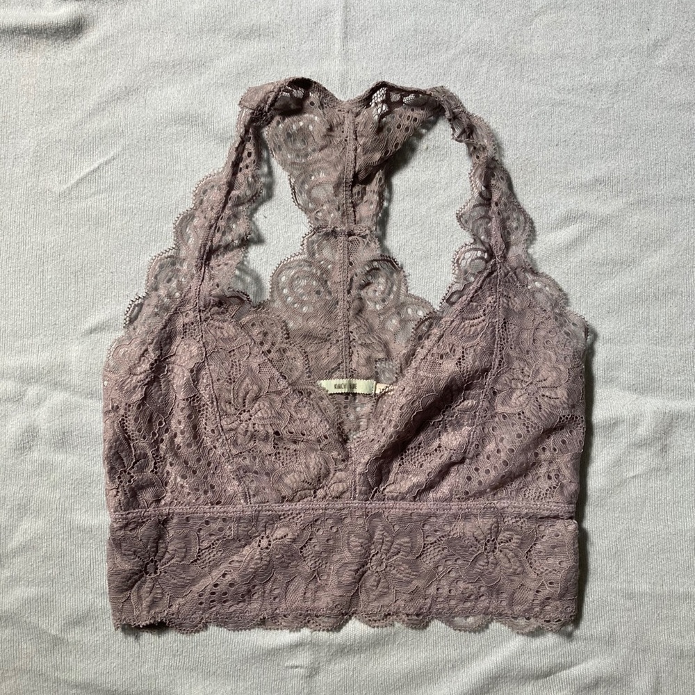 Lilac Racerback Lace Bralette Size S